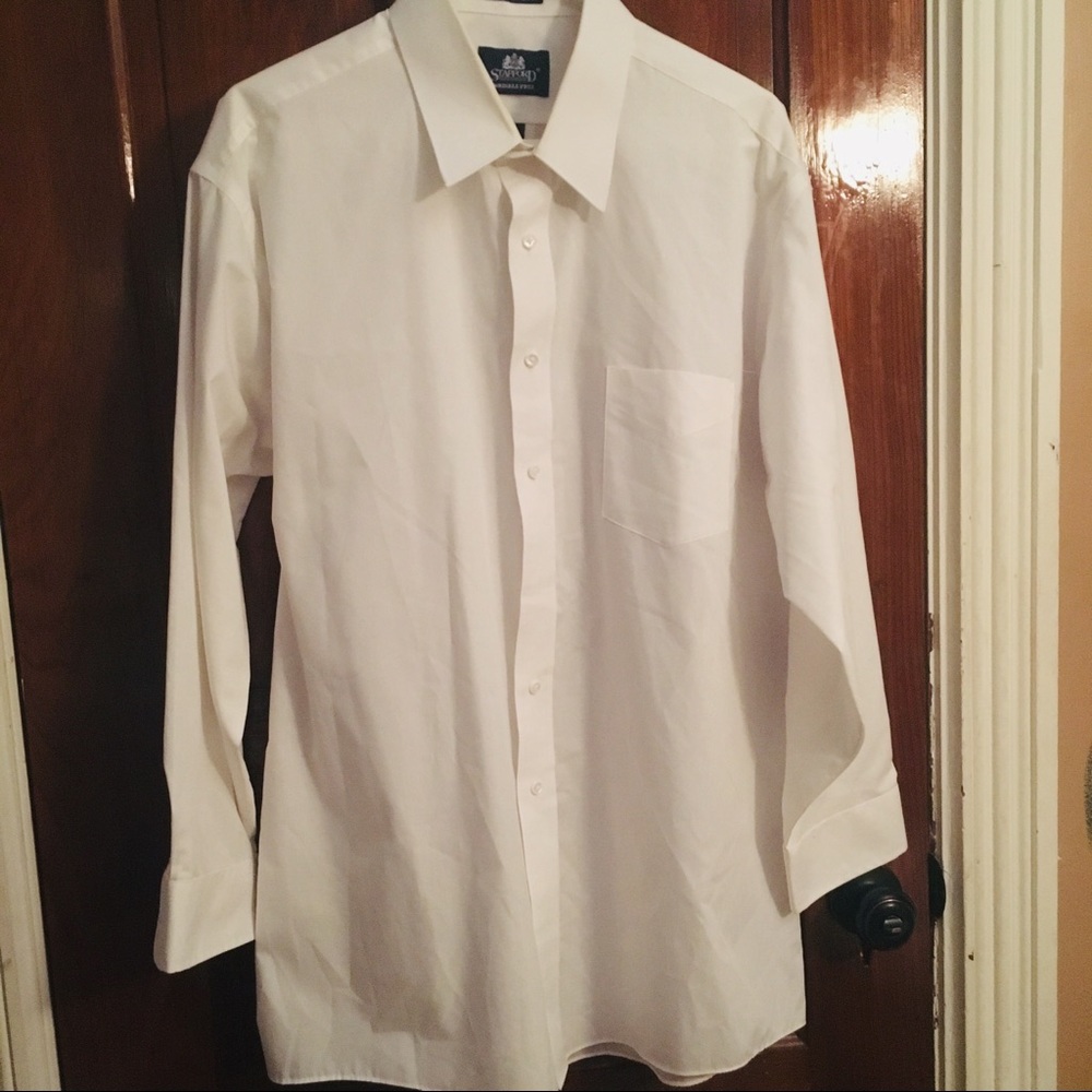 Men’s white Stanford formal shirt size 17 1/2 34